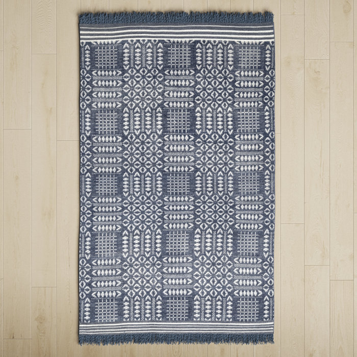 Navy/White Rug Birch Lane